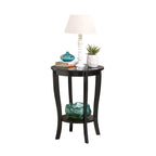 Table d'appoint ronde avec étagère American Heritage de Convenience Concepts