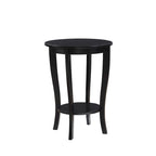 Table d'appoint ronde avec étagère American Heritage de Convenience Concepts