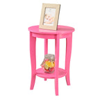 Table d'appoint ronde avec étagère American Heritage de Convenience Concepts