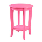 Table d'appoint ronde avec étagère American Heritage de Convenience Concepts