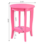 Table d'appoint ronde avec étagère American Heritage de Convenience Concepts