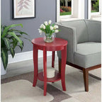 Table d'appoint ronde avec étagère American Heritage de Convenience Concepts