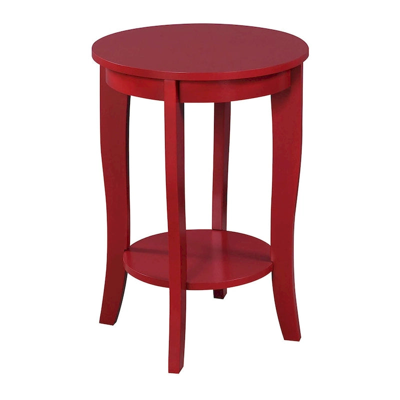 Table d'appoint ronde avec étagère American Heritage de Convenience Concepts