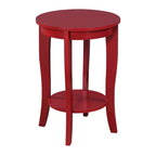 Table d'appoint ronde avec étagère American Heritage de Convenience Concepts