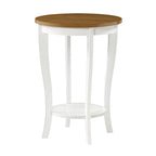Table d'appoint ronde avec étagère American Heritage de Convenience Concepts