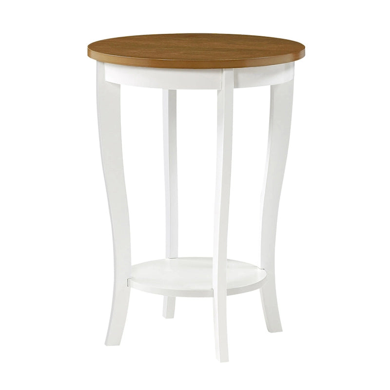 Table d'appoint ronde avec étagère American Heritage de Convenience Concepts