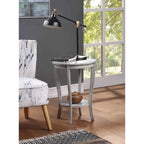 Table d'appoint ronde avec étagère American Heritage de Convenience Concepts