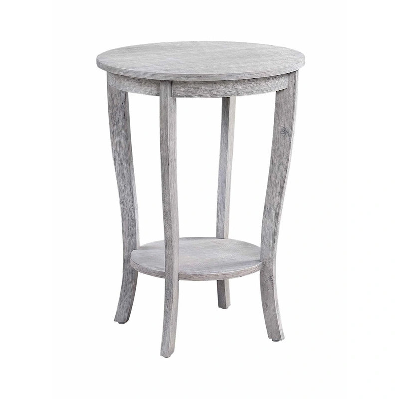 Table d'appoint ronde avec étagère American Heritage de Convenience Concepts