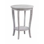 Table d'appoint ronde avec étagère American Heritage de Convenience Concepts