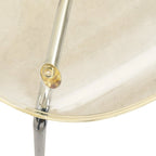 Chaise de salle à manger empilable en plastique avec pieds chromés Lot de 4 Chaises d'appoint transparentes pour intérieur et extérieur
