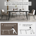 Ensemble table de salle à manger extensible de 9 pièces de 160 cm à 240 cm avec plateau en pierre frittée et 8 chaises