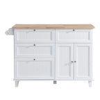 Ensemble îlot de cuisine 3 pièces avec abattant et 2 places assises, ensemble table à manger avec meuble de rangement, tiroirs et porte-serviettes