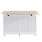 Ensemble îlot de cuisine 3 pièces avec abattant et 2 places assises, ensemble table à manger avec meuble de rangement, tiroirs et porte-serviettes