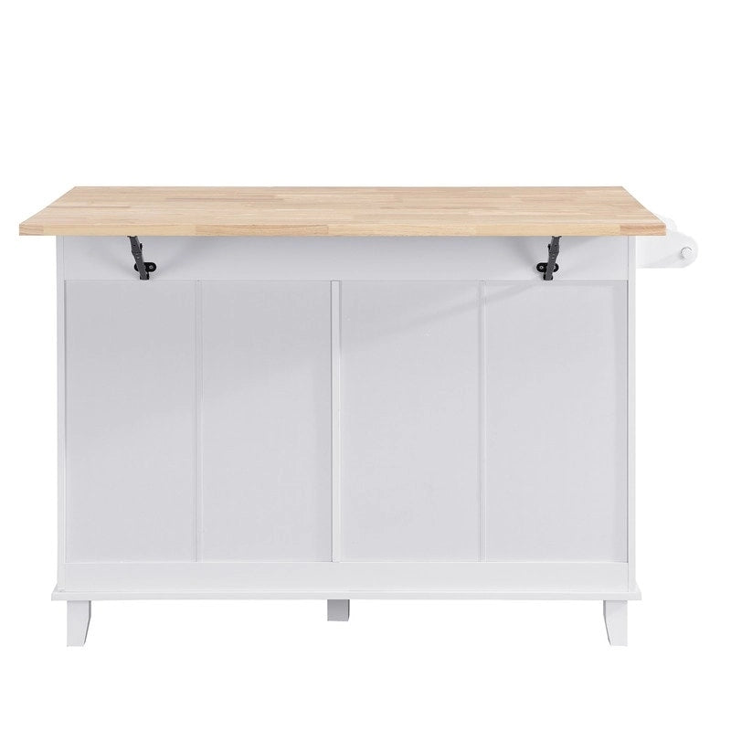 Ensemble îlot de cuisine 3 pièces avec abattant et 2 places assises, ensemble table à manger avec meuble de rangement, tiroirs et porte-serviettes
