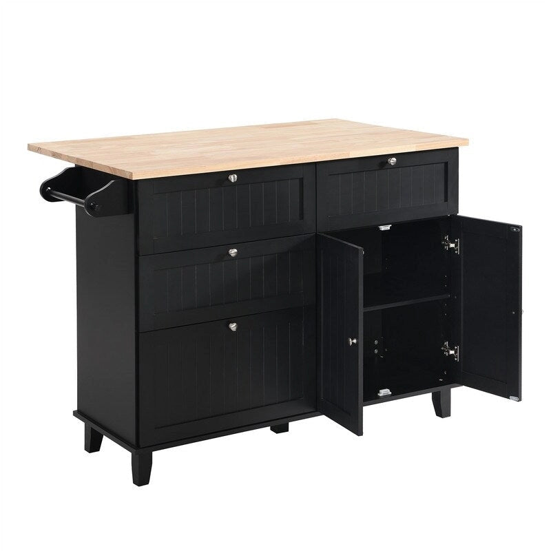 Ensemble îlot de cuisine 3 pièces avec abattant et 2 places assises, ensemble table à manger avec meuble de rangement, tiroirs et porte-serviettes