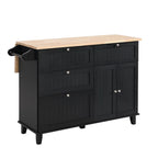 Ensemble îlot de cuisine 3 pièces avec abattant et 2 places assises, ensemble table à manger avec meuble de rangement, tiroirs et porte-serviettes