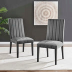 Chaises d'appoint de salle à manger Catalyst Performance en velours - Lot de 2