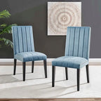 Chaises d'appoint de salle à manger Catalyst Performance en velours - Lot de 2