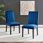 Chaises d'appoint de salle à manger Catalyst Performance en velours - Lot de 2