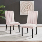 Chaises d'appoint de salle à manger Catalyst Performance en velours - Lot de 2