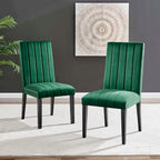 Chaises d'appoint de salle à manger Catalyst Performance en velours - Lot de 2