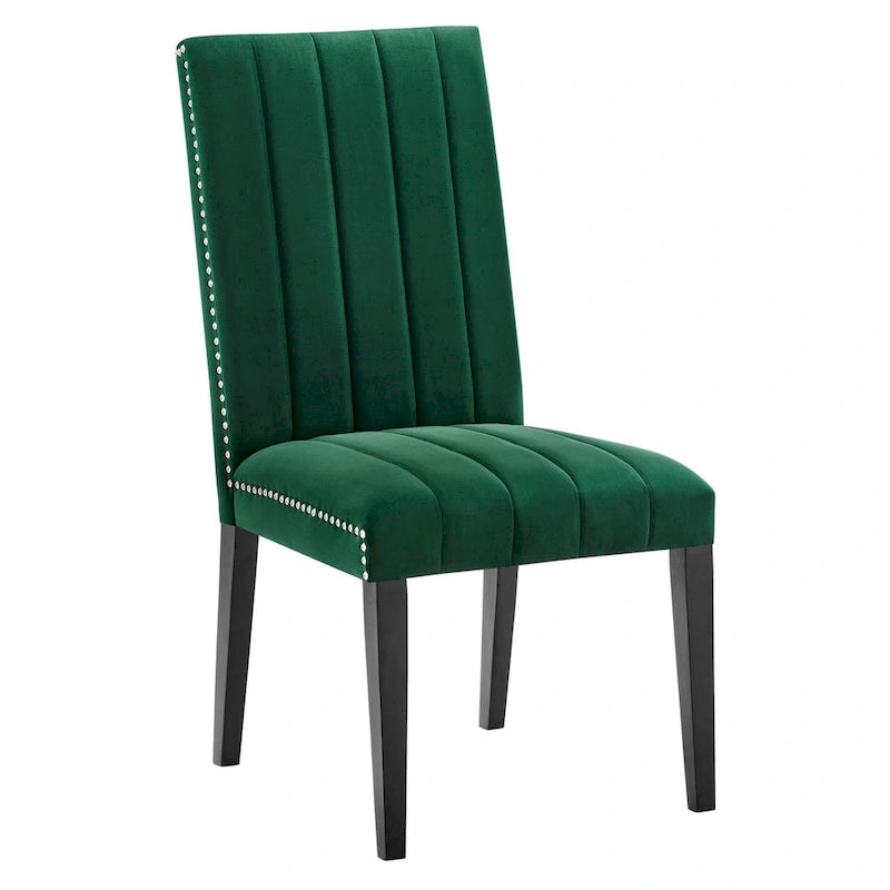 Chaises d'appoint de salle à manger Catalyst Performance en velours - Lot de 2