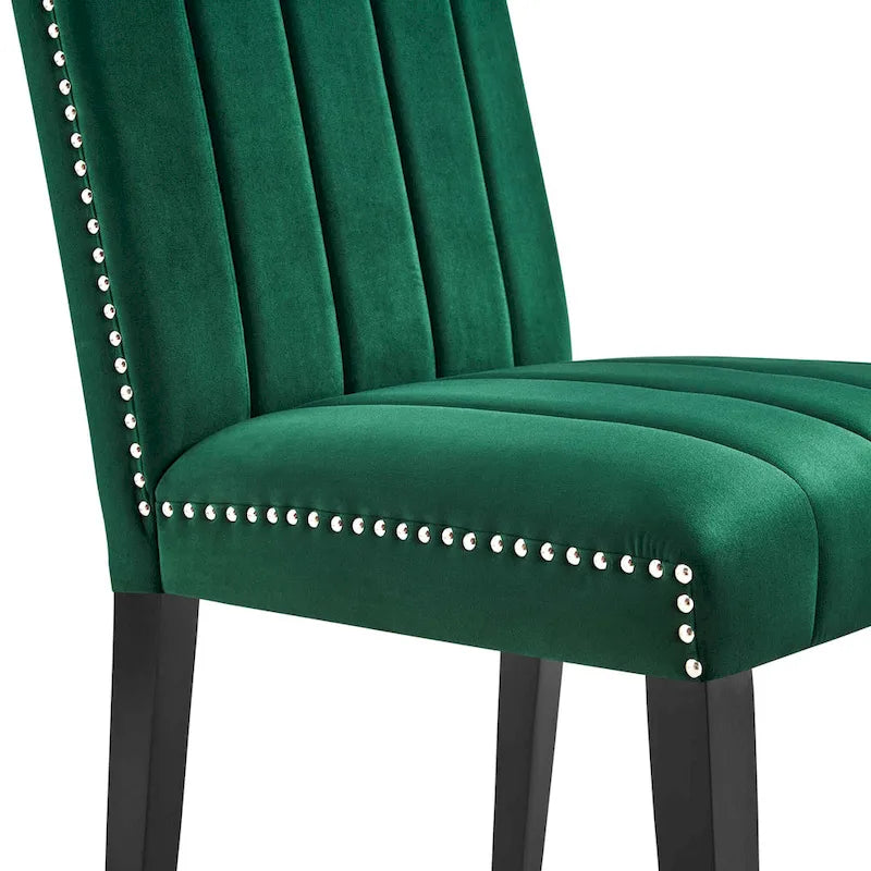 Chaises d'appoint de salle à manger Catalyst Performance en velours - Lot de 2