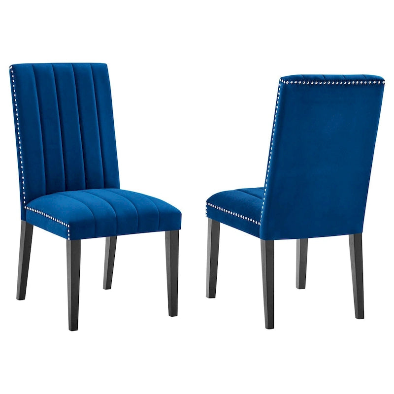 Chaises d'appoint de salle à manger Catalyst Performance en velours - Lot de 2