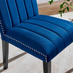 Chaises d'appoint de salle à manger Catalyst Performance en velours - Lot de 2