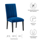 Chaises d'appoint de salle à manger Catalyst Performance en velours - Lot de 2