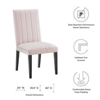 Chaises d'appoint de salle à manger Catalyst Performance en velours - Lot de 2