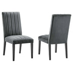 Chaises d'appoint de salle à manger Catalyst Performance en velours - Lot de 2