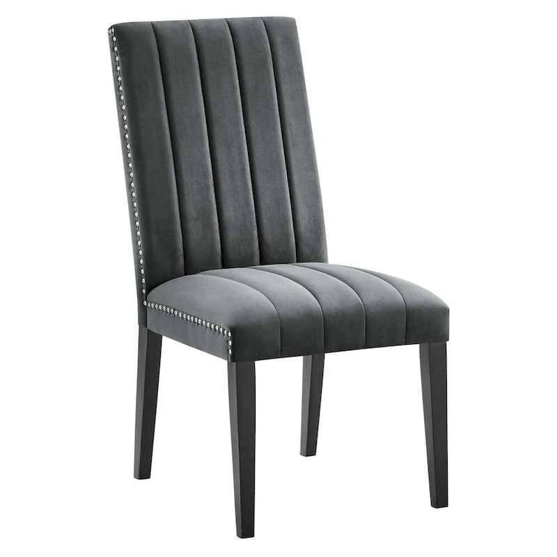Chaises d'appoint de salle à manger Catalyst Performance en velours - Lot de 2
