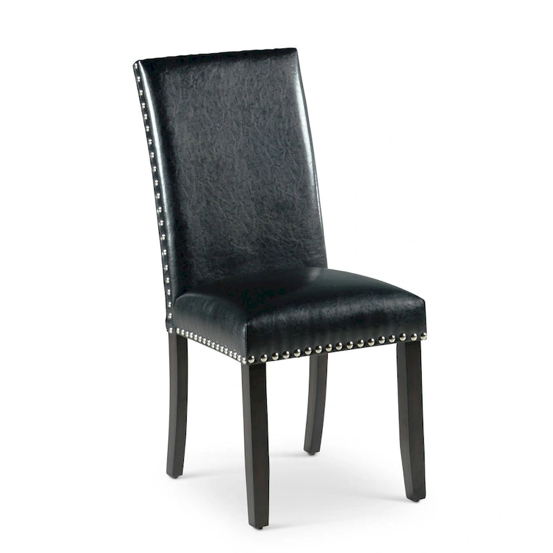 Chaises de salle à manger en similicuir Winlock de Steve Silver avec clous décoratifs, lot de 2