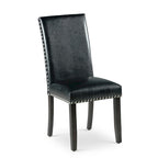 Chaises de salle à manger en similicuir Winlock de Steve Silver avec clous décoratifs, lot de 2