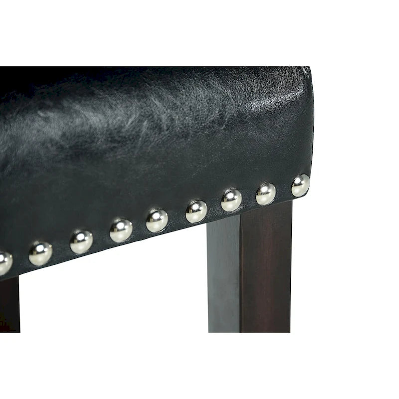 Chaises de salle à manger en similicuir Winlock de Steve Silver avec clous décoratifs, lot de 2