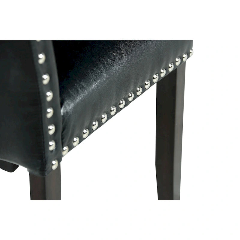 Chaises de salle à manger en similicuir Winlock de Steve Silver avec clous décoratifs, lot de 2