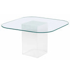 Table de salle à manger Somette Valor avec plateau en verre transparent