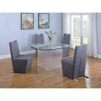 Table de salle à manger Somette Valor avec plateau en verre transparent