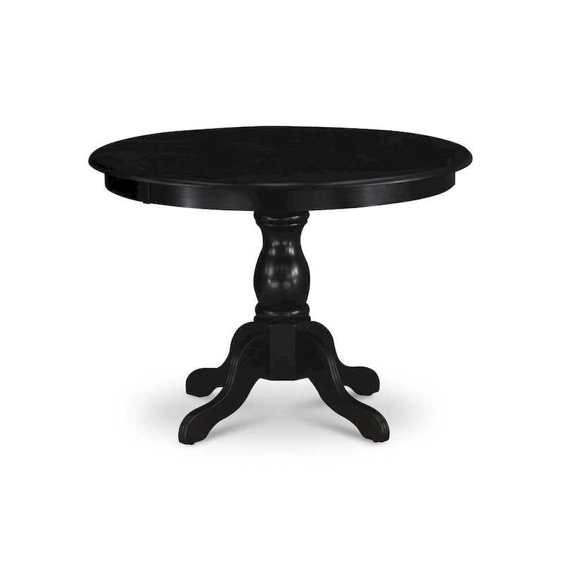 Ensemble de salle à manger 3 pièces comprenant une table à manger ronde et 2 chaises Parson en tissu de lin, (Options de finition)