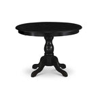 Ensemble de salle à manger 3 pièces comprenant une table à manger ronde et 2 chaises Parson en tissu de lin, (Options de finition)