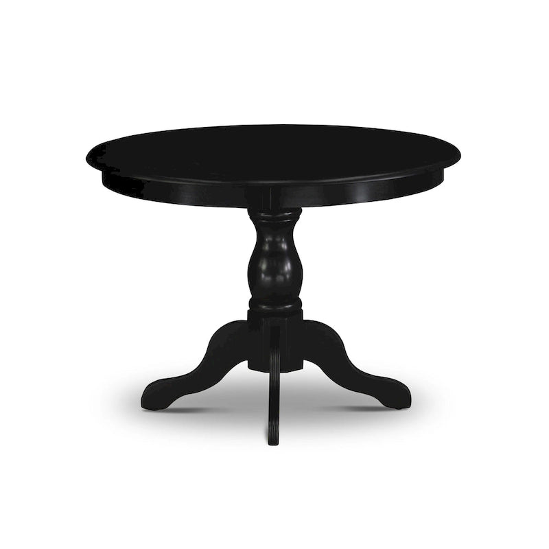 Ensemble de salle à manger 3 pièces comprenant une table à manger ronde et 2 chaises Parson en tissu de lin, (Options de finition)