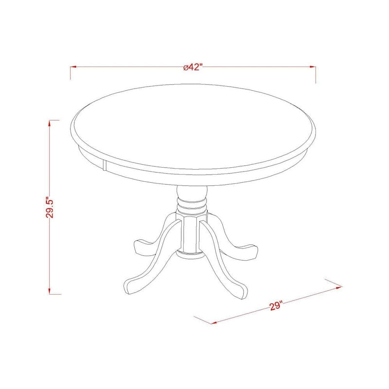 Ensemble de salle à manger 3 pièces comprenant une table à manger ronde et 2 chaises Parson en tissu de lin, (Options de finition)