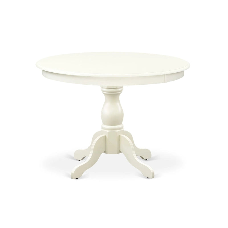 Ensemble de salle à manger 3 pièces comprenant une table à manger ronde et 2 chaises Parson en tissu de lin, (Options de finition)