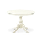 Ensemble de salle à manger 3 pièces comprenant une table à manger ronde et 2 chaises Parson en tissu de lin, (Options de finition)