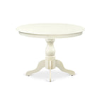 Ensemble de salle à manger 3 pièces comprenant une table à manger ronde et 2 chaises Parson en tissu de lin, (Options de finition)