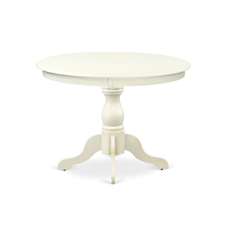 Ensemble de salle à manger 3 pièces comprenant une table à manger ronde et 2 chaises Parson en tissu de lin, (Options de finition)