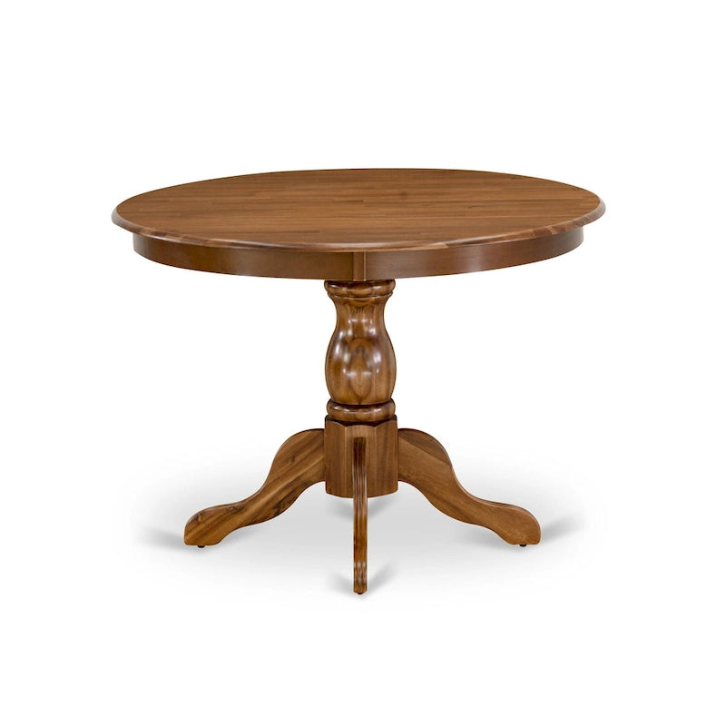 Ensemble de salle à manger 3 pièces comprenant une table à manger ronde et 2 chaises Parson en tissu de lin, (Options de finition)