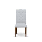 Ensemble de salle à manger 3 pièces comprenant une table à manger ronde et 2 chaises Parson en tissu de lin, (Options de finition)