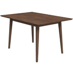 Table à manger rectangulaire en bois massif Alda, style moderne du milieu du siècle